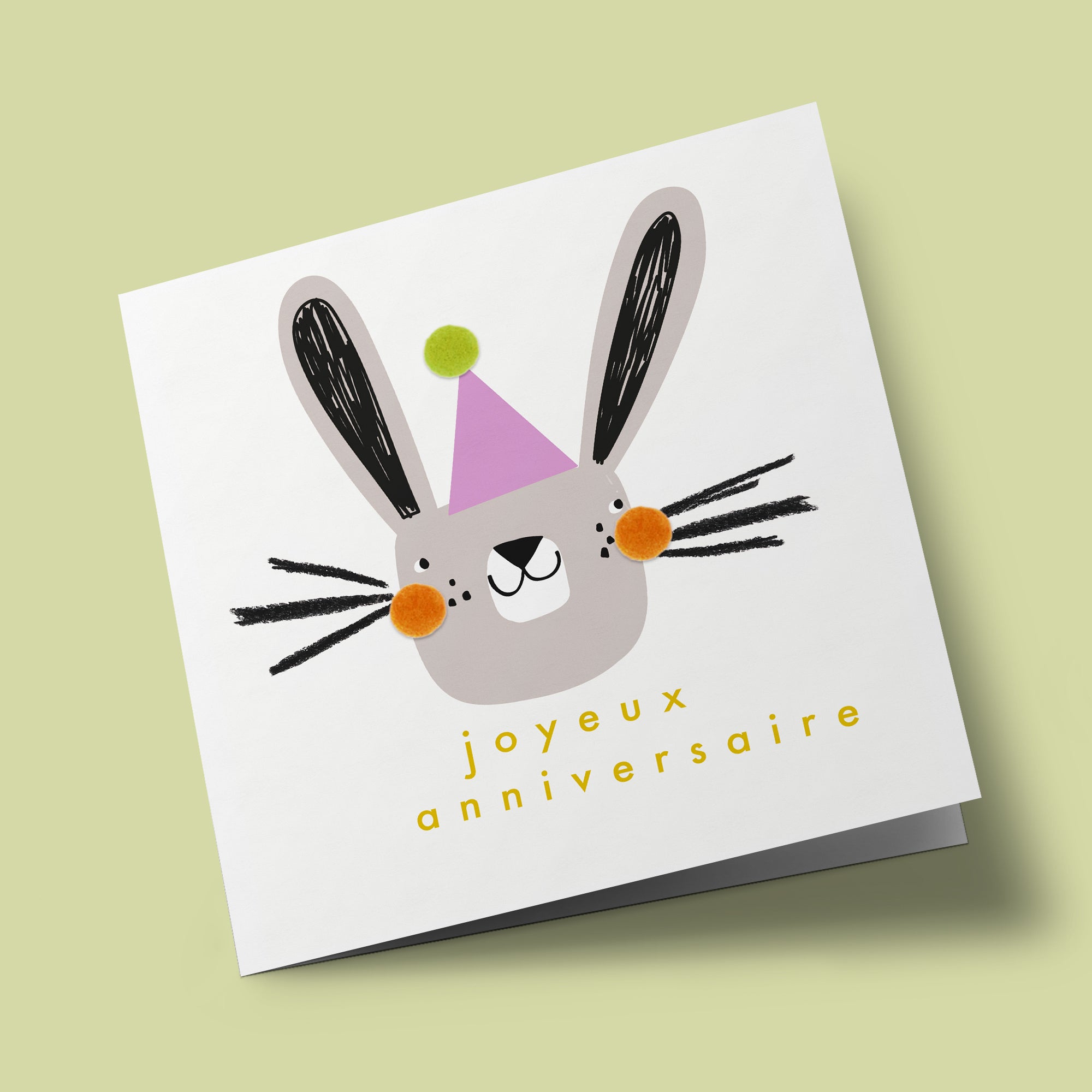 Animal Friends - Lapin avec chapeau d'anniversaire