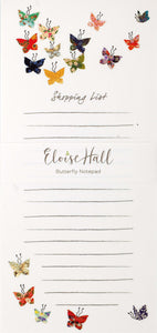 Notepad - 'Shopping list' avec des papillons