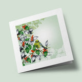 Flowery Song - Greenfinch and holly