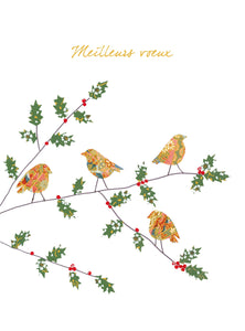 Eloise's Wishes - robins on holly branches