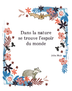 Carte à planter - "Dans la nature se trouve l'espoir du monde"