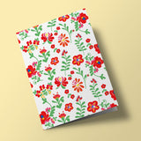 Plantable card - Hungarian folk flower pattern