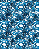 Plantable card - Blue flower pattern