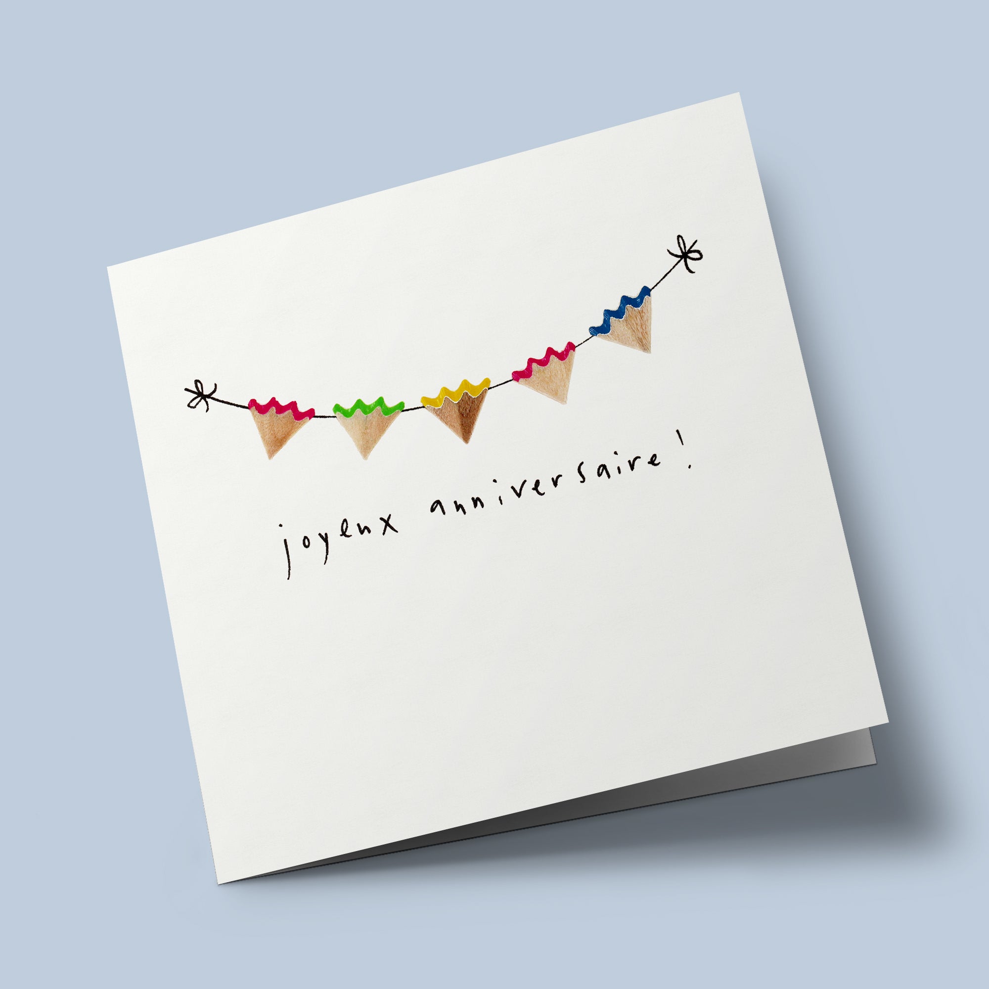 Pencils - 'happy birthday', bunting 